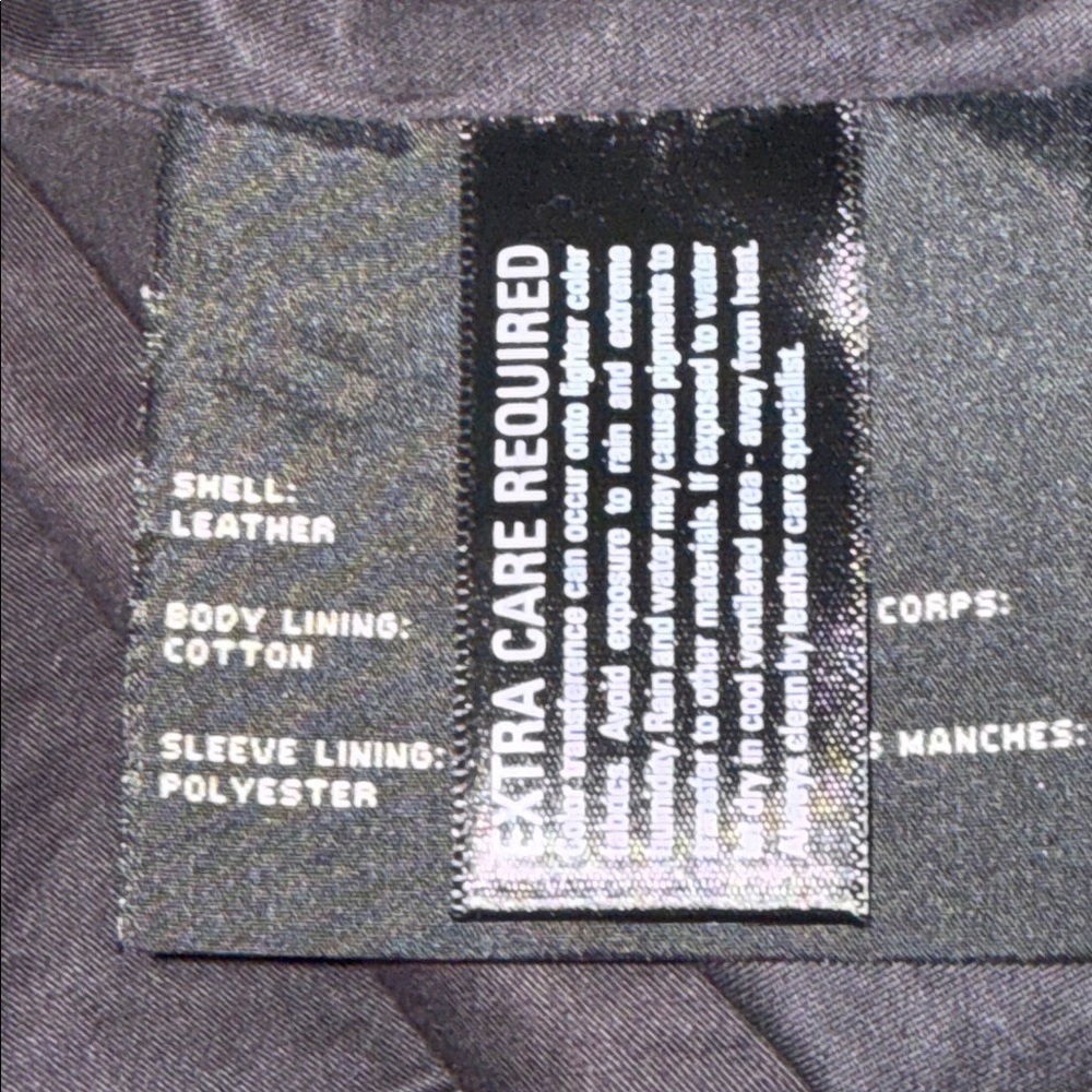 Andrew Marc Black Leather Moto Jacket SZ M - Picture 11 of 11